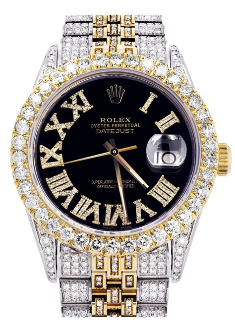 icy hot two tone diamond rolex|rolex iced out diamond.